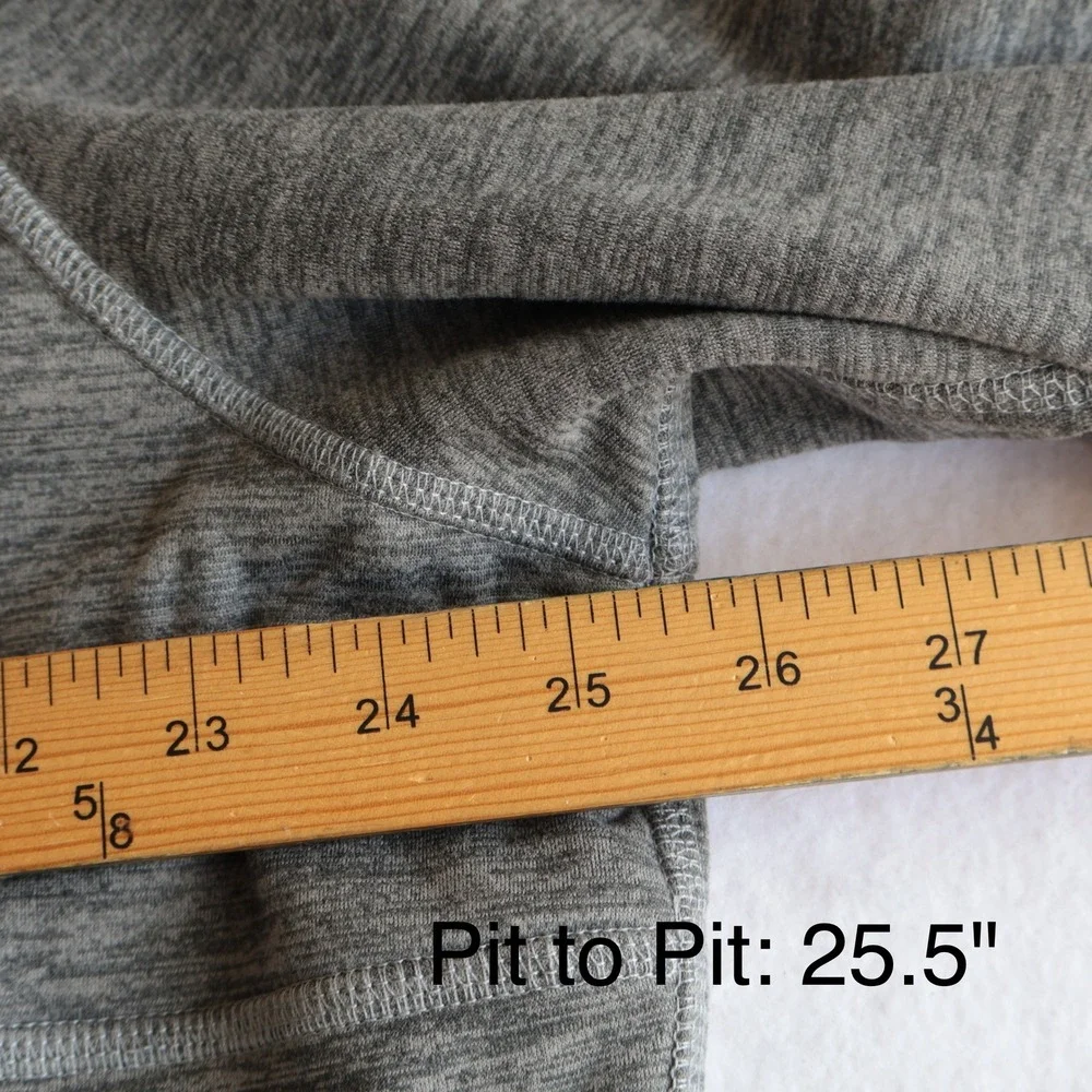 The North Face Mens XXL Grey Heather 1/4 Zip Pullover Fleece Mock Neck Jacket
